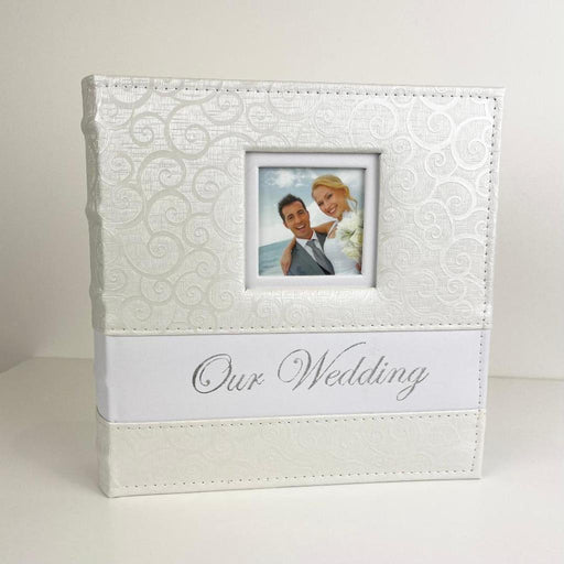 Wedding Photo Albums 200 Pocket Ivory Cover Album with Front Picture Window