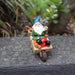 Garden Gnomes on Wheelbarrow Gnome Statue Figurine Fairy Garden Accessories 3pcs