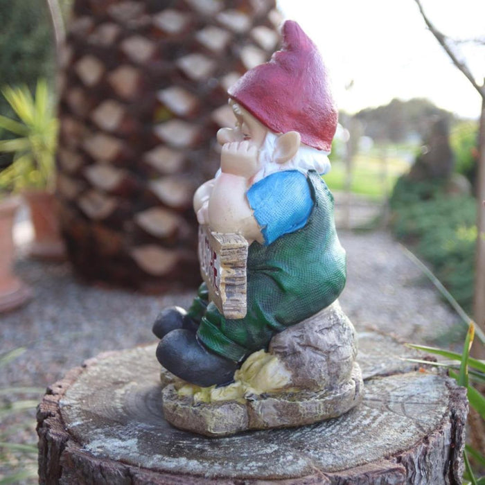 Garden Gnomes Statue Gnome Welcome Sign Fairy Garden Décor Figurine Ornaments