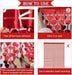 Red Heart Foil Fringe Curtain Backdrop Valentine's Day Bridal Party Decorations