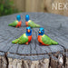 Miniature Birds Figurines Mini Australian Bird Rainbow lorikeet Fairy Garden 6pc