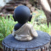 Happy Buddha Statue Lucky Fengshui Laughing Gold Monk Home Decor Figurine 17cm