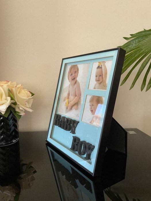 Baby's Picture Photo Frame Girl or Boy Keepsake Newborn Baby Shower Pink Blue