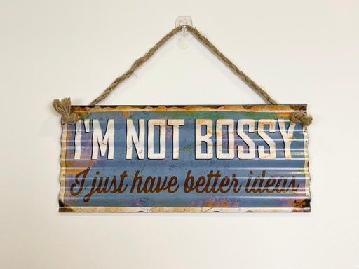 I'm Not Bossy Sign Country Vintage Retro Metal Funny Home Signs Wall Decor