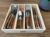 Chateau Laguiole Cutlery Set & Steak Knife Stainless Steel Dinner Wood Colour