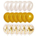 Gold White Balloon Confetti Balloons Set Party Decorations Wedding Birthday