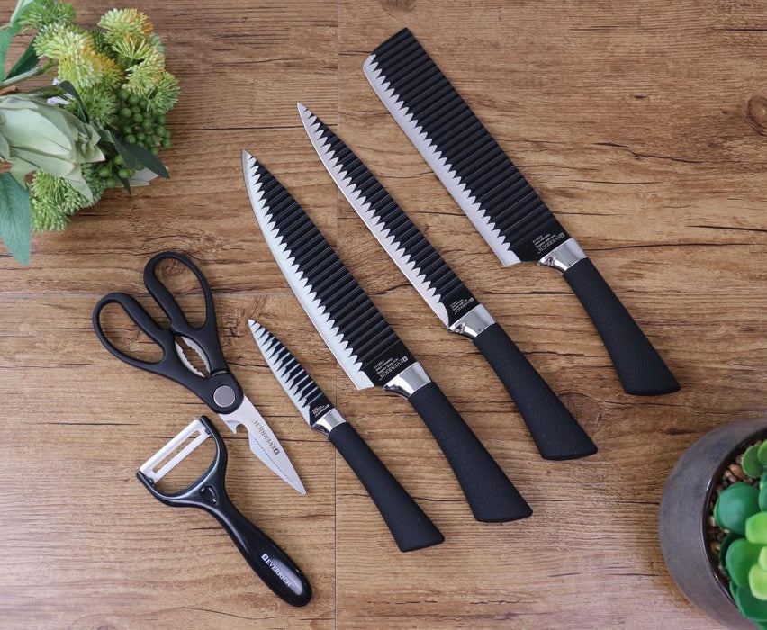 Kitchen Knife Set Everich Chef Knives Stainless Steel Nonstick 6 pieces Scissor