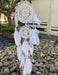 Dream Catcher with Feather Caught Dreams Wall Hanging Ornament White 65cm