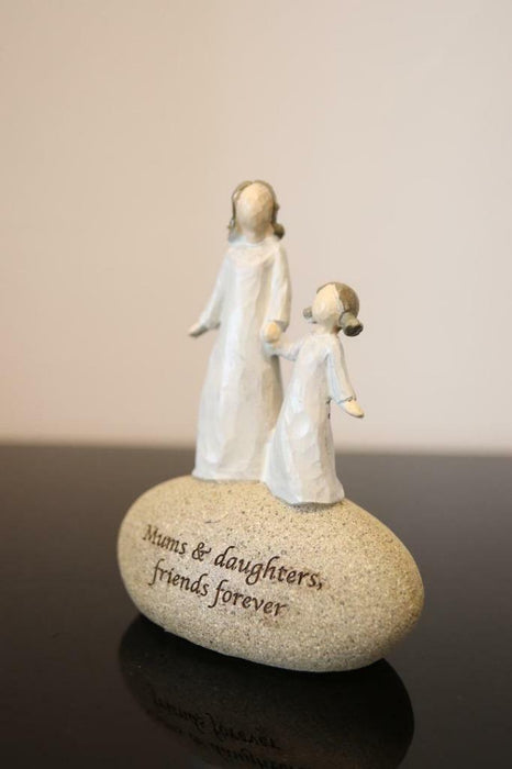 Mum Daughter Statue Mother Child Sentimental Rock Ornaments Mother's Day Gift