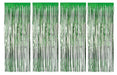 Foil Metallic Fringe Tinsel Curtain Green Backdrop Door Party Decorations