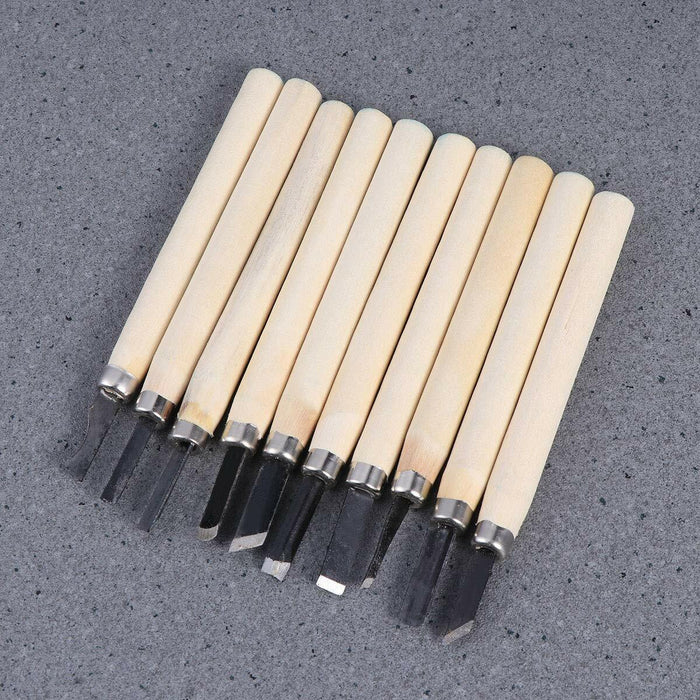 Wood Carving Tool Chisels Set Woodcut Knife Arts Crafts Woodworking Chisel 10pcs