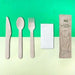 Disposable Wooden Cutlery & Napkin Set Bamboo Wood Fork Spoon Knife Bulk Buy