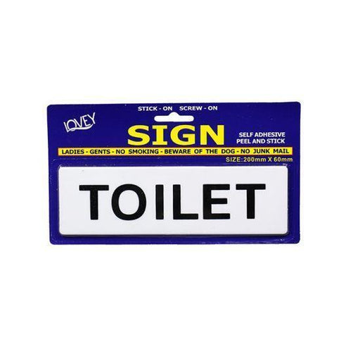 Toilet Signs Self Adhesive White WC Restroom Bathroom Sign Office Restaurant