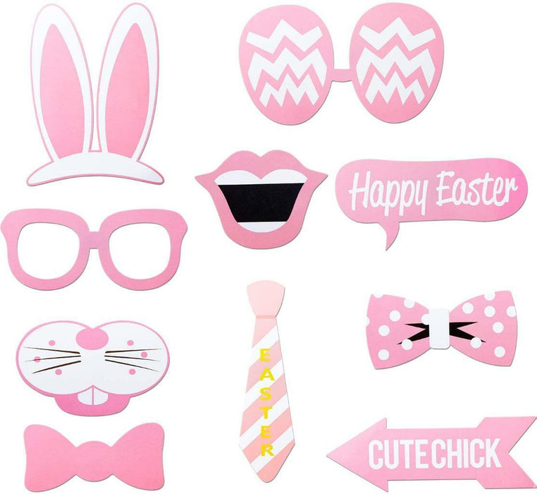 Easter Photo Booth Props Easter Party Favors Decorations Rabbit Egg Bunny 35pcs