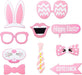 Easter Photo Booth Props Easter Party Favors Decorations Rabbit Egg Bunny 35pcs