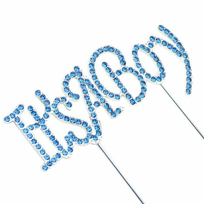 It's a Boy or Girl Baby Shower Cake Topper Party Decorations Rhinestones Glitter