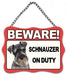 Dog Cat Metal Sign Beware of Dogs Guard Dog on Duty Warning Gate & Home Signs