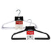 Plastic Space Saving Hangers Thin Black White Hanger Closet Organizer Pack of 10