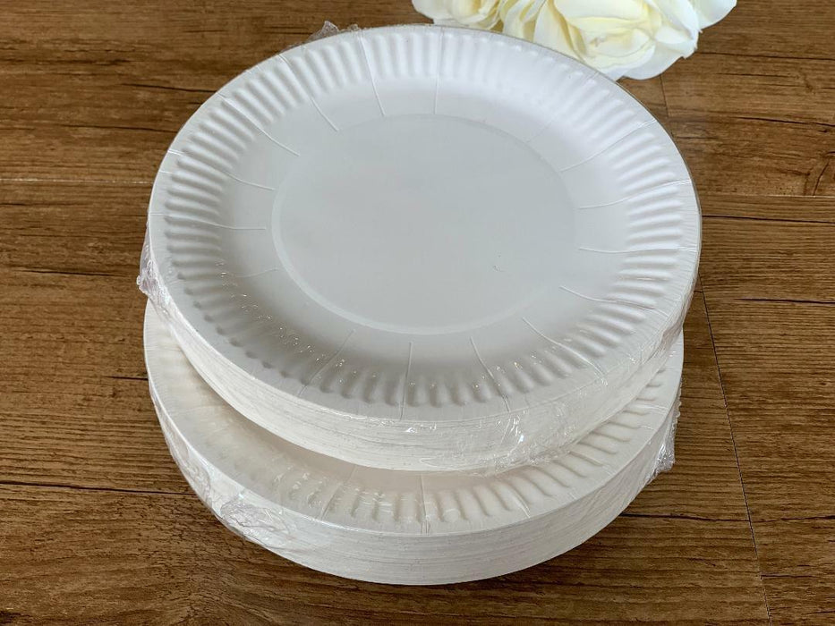 Disposable Paper Plates & Bowls Dinner Dessert Party Plate Eco-Friendly Bulk Buy