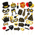 Happy Birthday Photo Booth Props Funny Party Supplies Decoration 30pc Gold Black