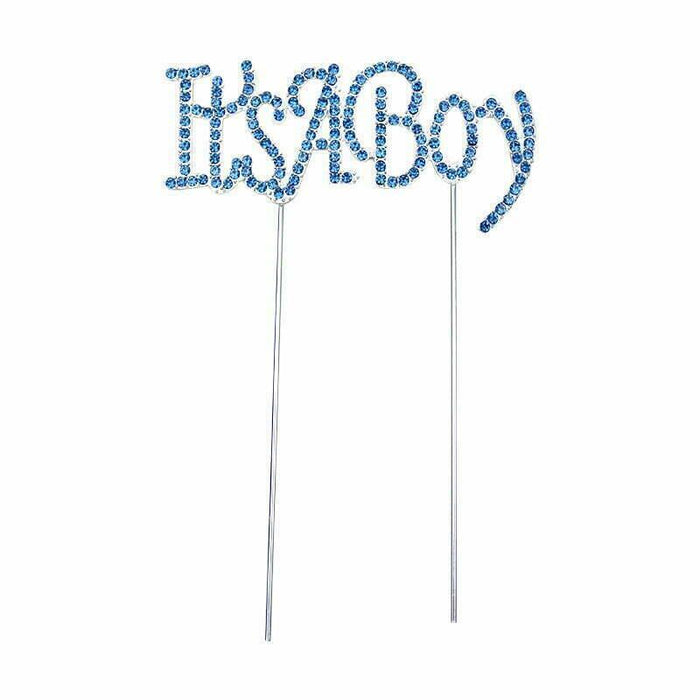 It's a Boy or Girl Baby Shower Cake Topper Party Decorations Rhinestones Glitter