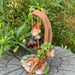 Garden Gnomes Statue Gnome on Tree Swing Fairy Garden Décor Figurine Ornaments