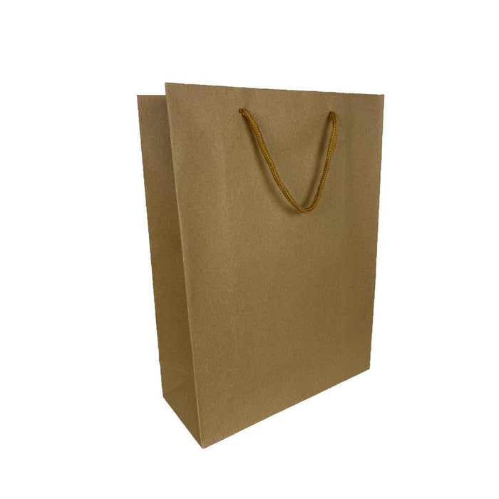 Paper Bags Gift Shopping Carry Craft Brown Bag with Handles Bulk size 33x24cm