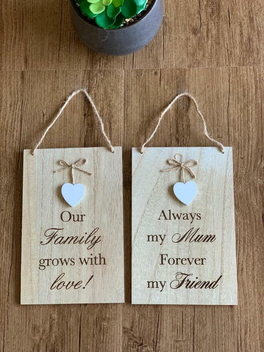 Wooden Home Signs Wall Decor Mum Mother Family Love Dream Country Sign Gift