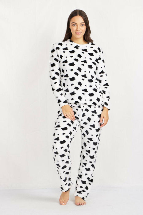 Women Pyjamas Pyjama Set Soft Plush Fleece Warm Winter Sleepwear Pajamas s8-18