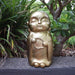 Happy Buddha Statue Lucky Fengshui Gold Monk Home Decor Figurine 25cm