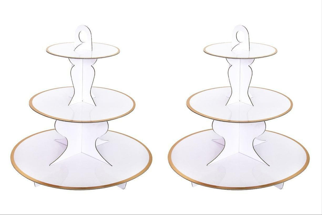 3-Tier Cupcake Stand Tower Cake Stand Holder Paper Cardboard Birthday Wedding