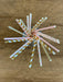 Rose Gold Pink Drinking Paper Straws Food Safe Ink Straw Birthday Party Wedding