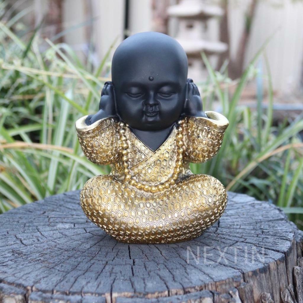 Buddha Statues Wise Monks No Evil See Speak Hear Ornament Figurines Set of 3