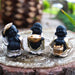 Laughing Buddha Statue Lucky Fengshui Garden Decor Set of 3 Happy Buddha 6cm