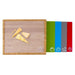 Bamboo Chopping board with inserts Wood Cutting Board with 6 Cutting Mats