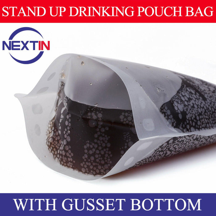 Pouch Bags Plastic Drink Bags Stand Up with Zipper Food Packaging Ice Frozen