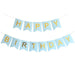 White Happy Birthday Banner Banners Baby Shower Birthday Party Decorations 20cm