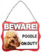 Dog Metal Sign Beware of Dogs Guard Dog on Duty Warning Gate & Home Signs Notice