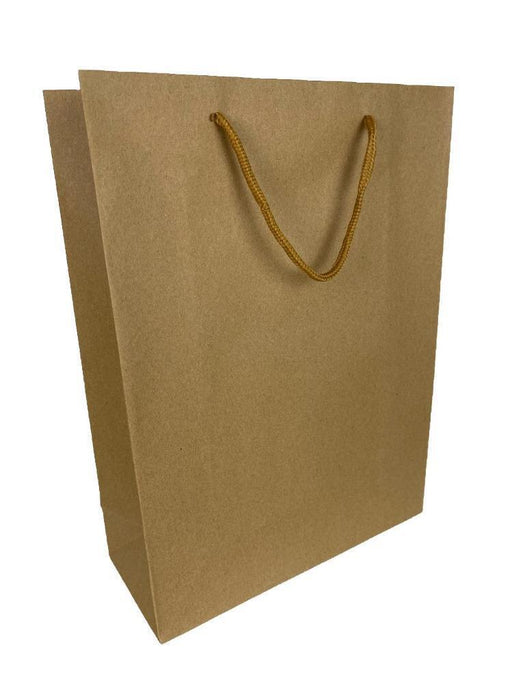 Paper Bags Gift Shopping Carry Craft Brown Bag with Handles Bulk size 33x24cm