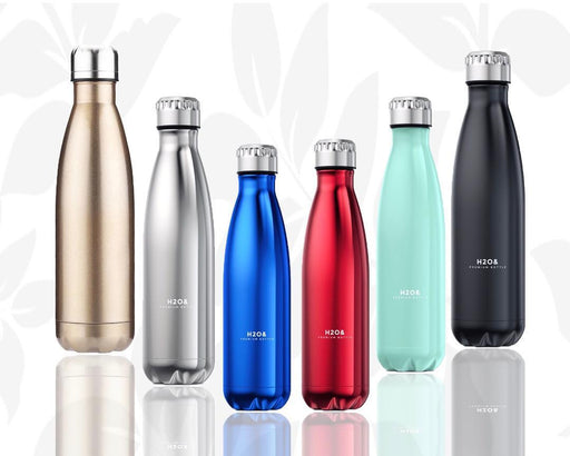 Insulated Water Bottle Thermal Double Wall Drink Vacuum Flask 350-500ml Hot Cold