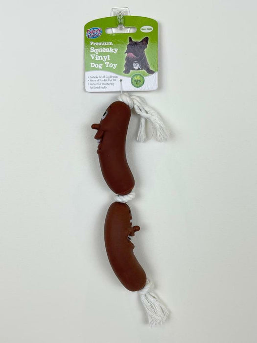 Squeaky Dog Toys Squeeze Squeaker Sound Chew Big Pet Toy Pig Bone Sausage 3 pack