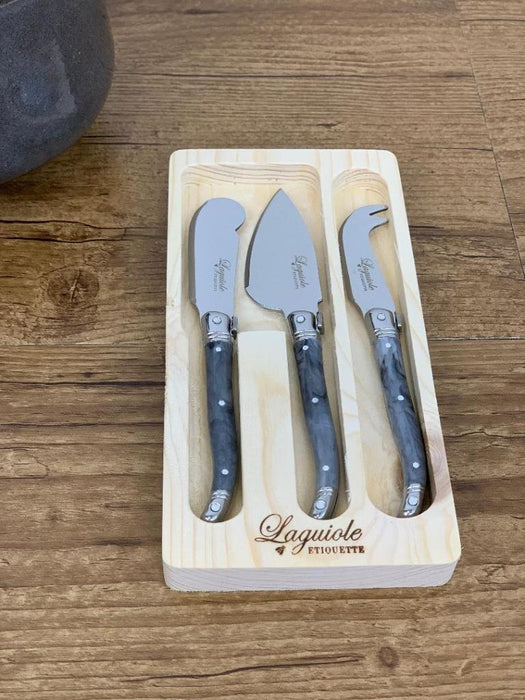 Etiouette Laguiole Cheese knife Set French design Stainless Steel knives 3pcs