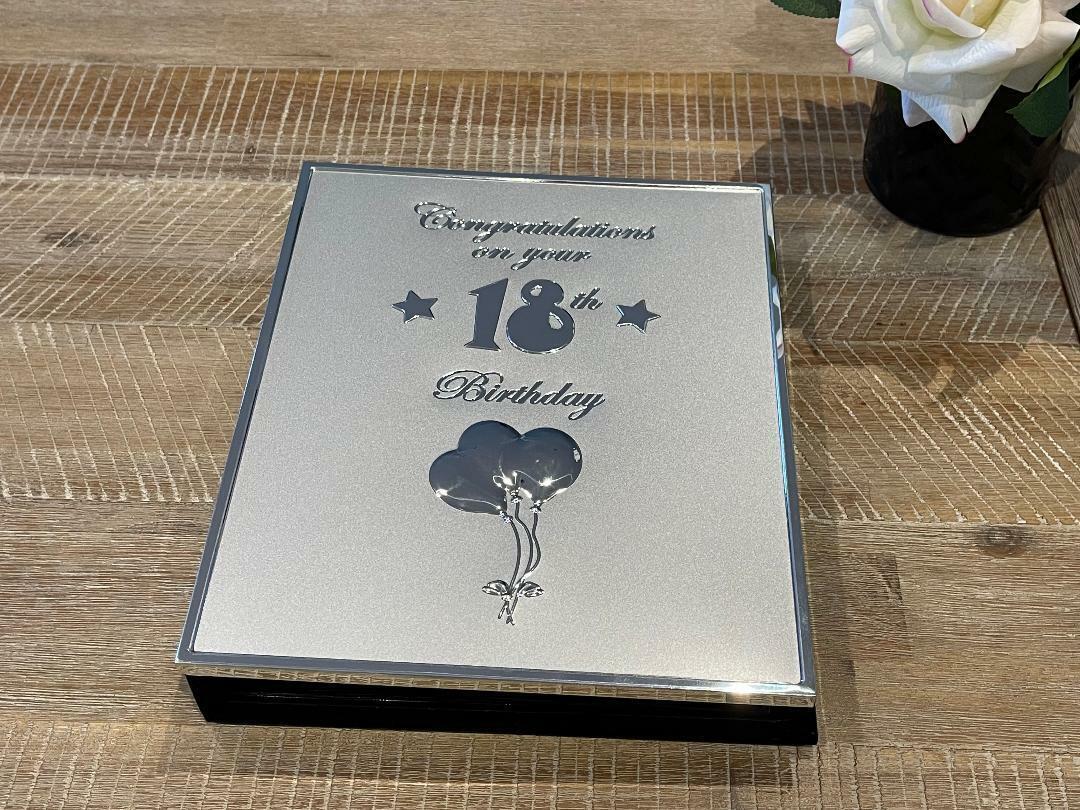 18th Birthday Photo Album hold 76 Photos Albums with Gift Box Front Metal Cover