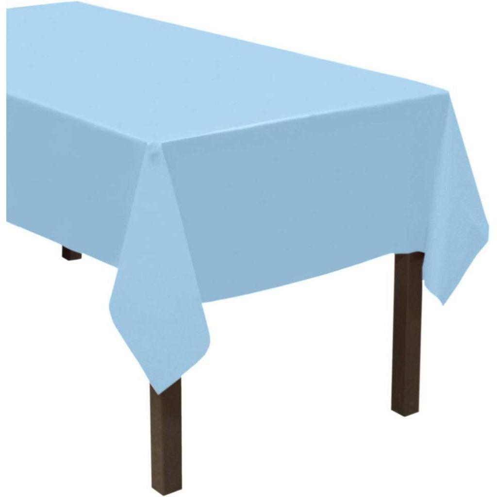 Plastic Table Cloth Parties Disposable Tablecloths Sky Blue Rectangle 137x274cm