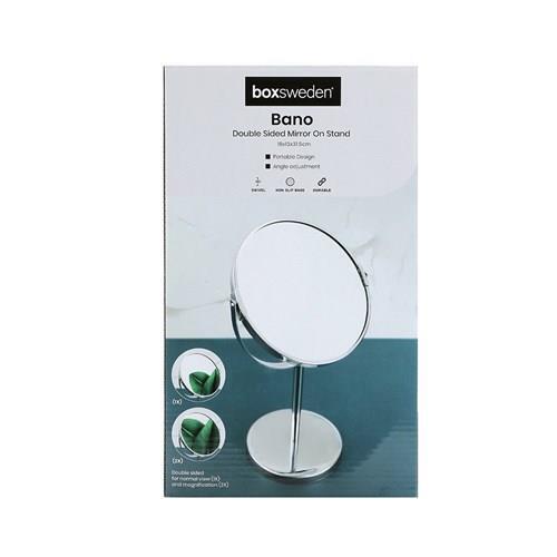 Makeup Mirror Double Side Standing Mirror with 2x Magnification Angle Adjustment