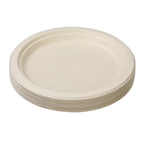 Disposable Paper Plates Sugarcane Dinner Dessert Party Plate Strong Eco-Friendly