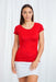 Caroline Morgan Short Sleeve Top Scoop Neck T-Shirts Basic Tee Tops Plain Colour