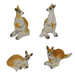 Miniature Kangaroo Figurines Australian Wildlife Animal Mini Animals Pack of 4