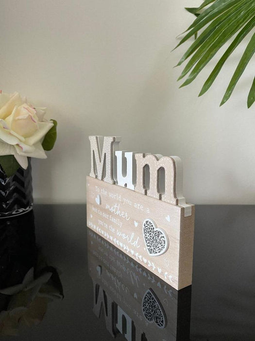 Mum Table Sign Plaque Wood Mum Signs Table Centerpiece Mother's Day Gift 20cm