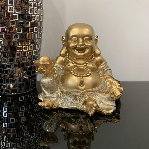 Laughing Buddha Statue Happy Money Lucky Fengshui Home Decor Figurine 19.5cm